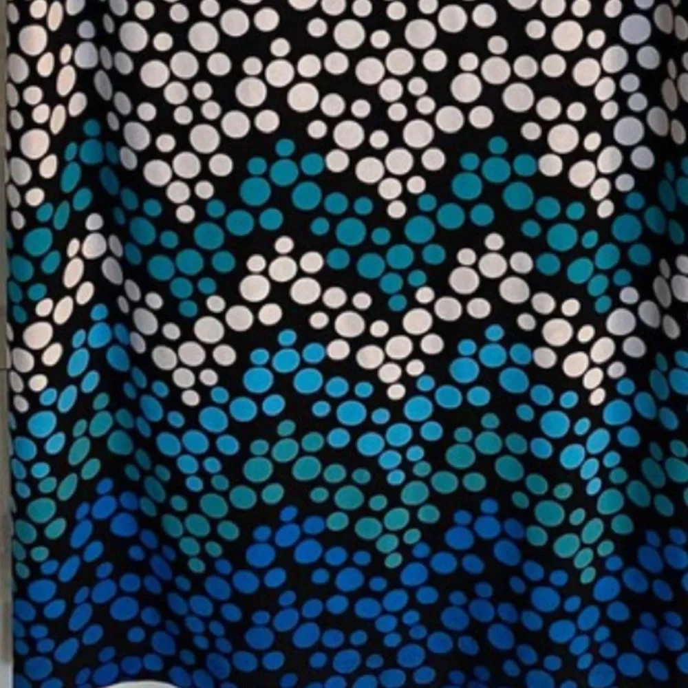 Liz Claiborne Black White Blue Polka Dot Dress
